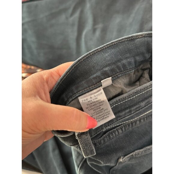 RAG & BONE Mens 38 x 35 Fit 1 Extra Slim Stretch Blue Black Denim Jeans NWT $250 - Picture 3 of 8